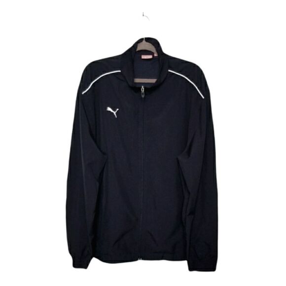 Puma Navy Blue Mens Performance Light Weight Zipper Windbreaker Jacket Size L - Picture 1 of 7